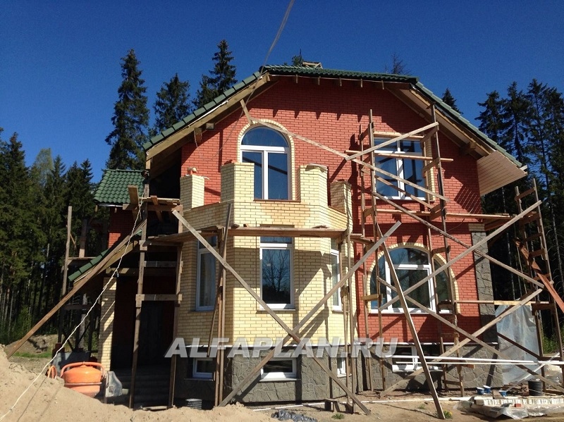 Строительство дома по проекту 70B - фото №1