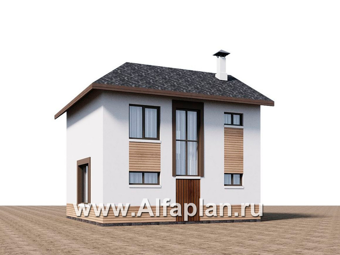 Проекты домов Альфаплан - "Бессер" - проект рационального каркасного дома, строить быстро, жить - удобно - дополнительное изображение №2