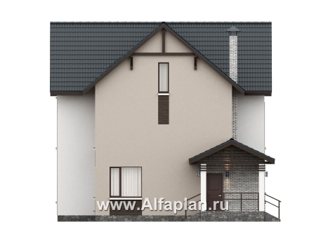 «Темная долина» - проект двухэтажного дома, с мансардой - превью фасада дома