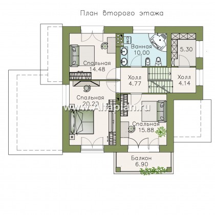 Проект трехэтажного дома из газобетона «Аура», с гаражом в цоколе, с сауной и спортзалом, в современном стиле - превью план дома