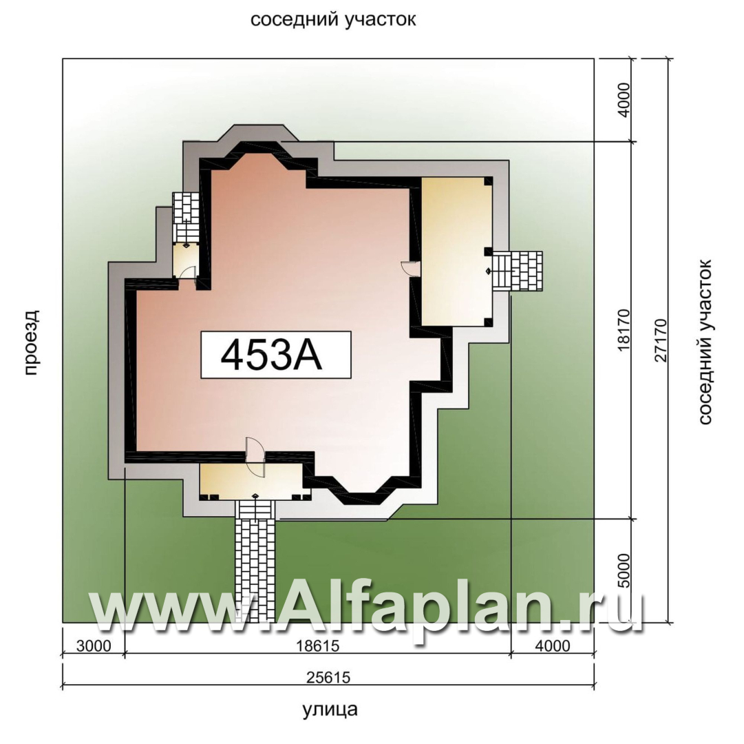 Проекты домов Альфаплан - Особняк с двусветным эркером гостиной - дополнительное изображение №2