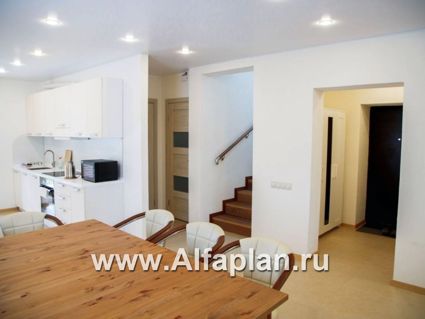 «Вишневый сад» - проект небольшого дома с мансардой (дача), в стиле шале - дизайн дома №8