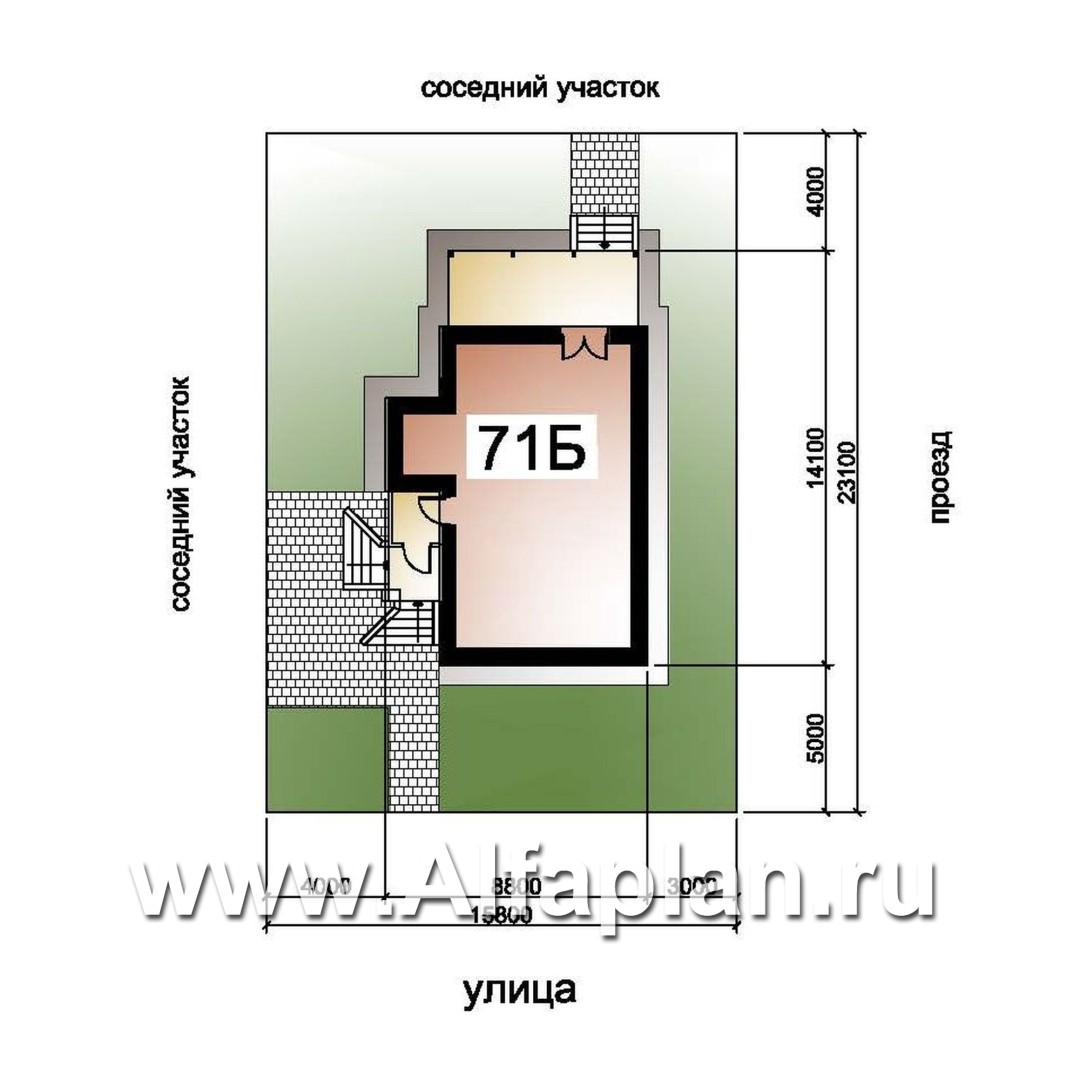 «Вишневый сад» - проект небольшого дома с мансардой (дача), в стиле шале - дизайн дома №11
